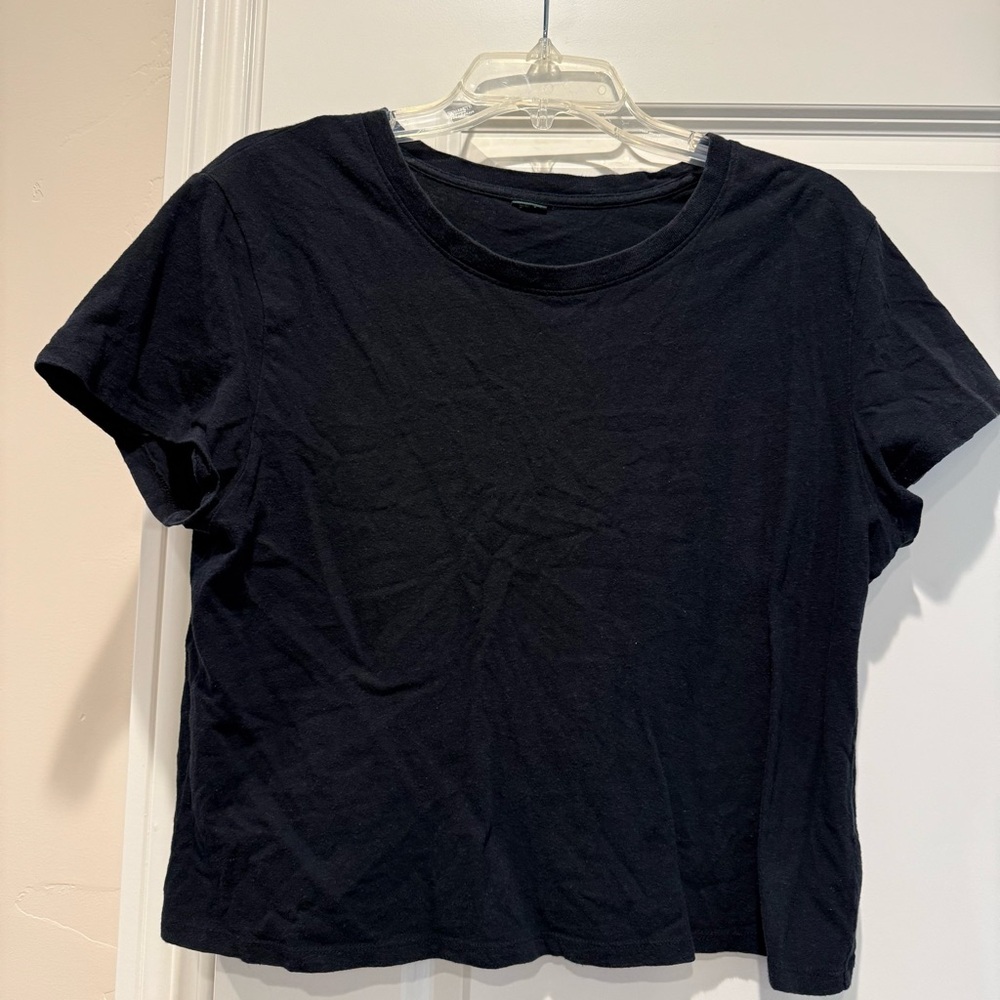 Black Crop T Shirt